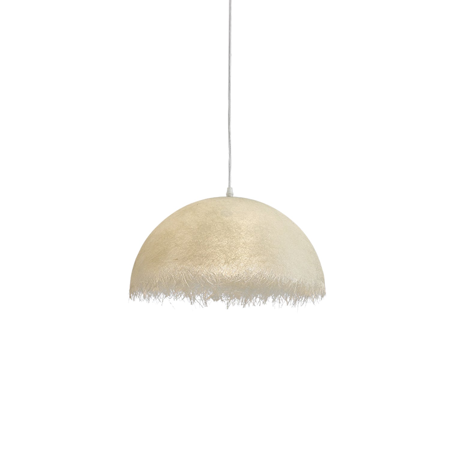 Federleichte Pendelleuchte – Weiße Kuppelform Deckenlampe
