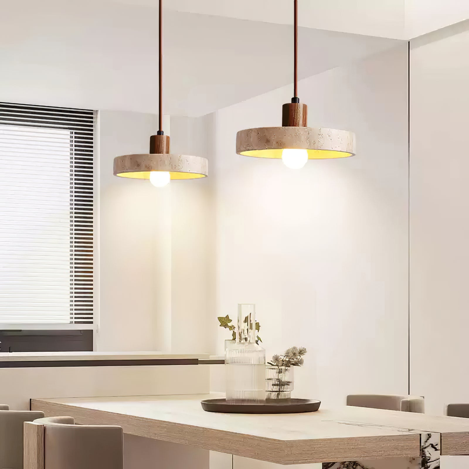 Stein Pendelleuchte | Wabi-Sabi Stil