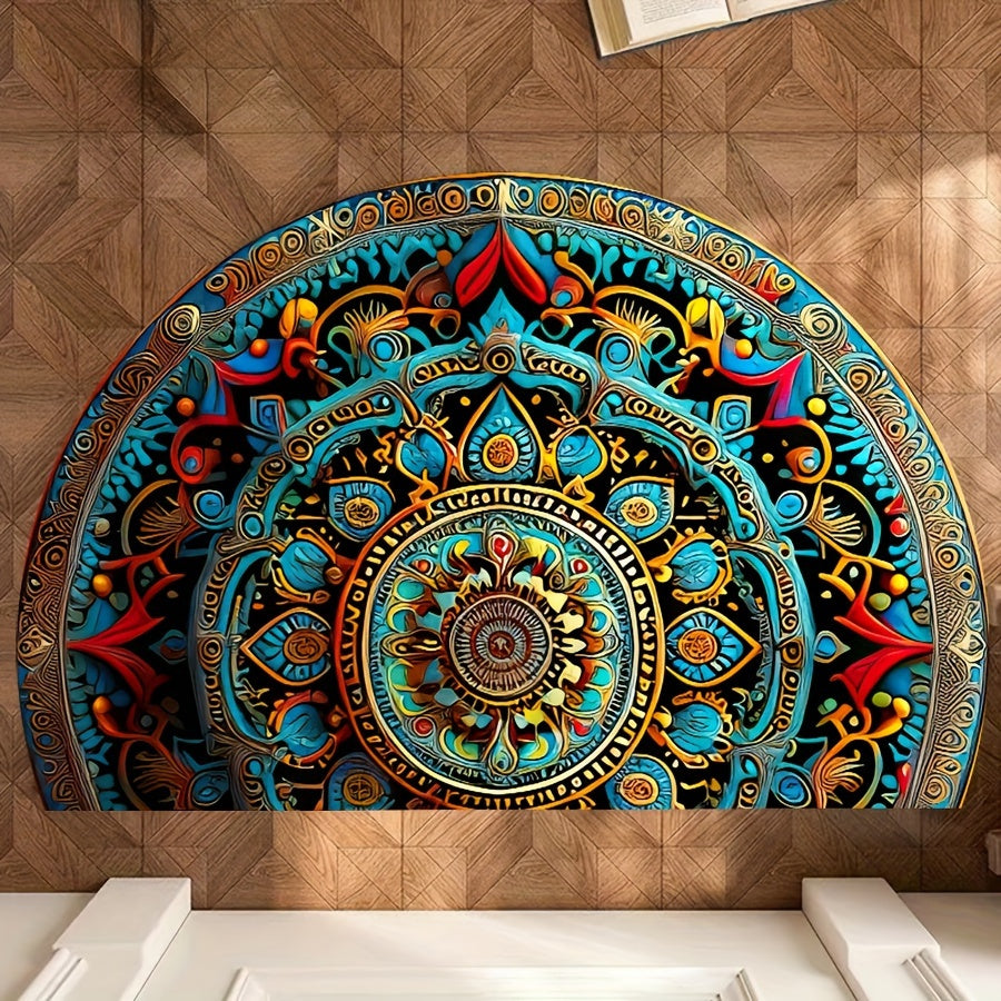 Halbrunde Mandala-Matte – Stilvoller Schutz mit Spiritueller Note