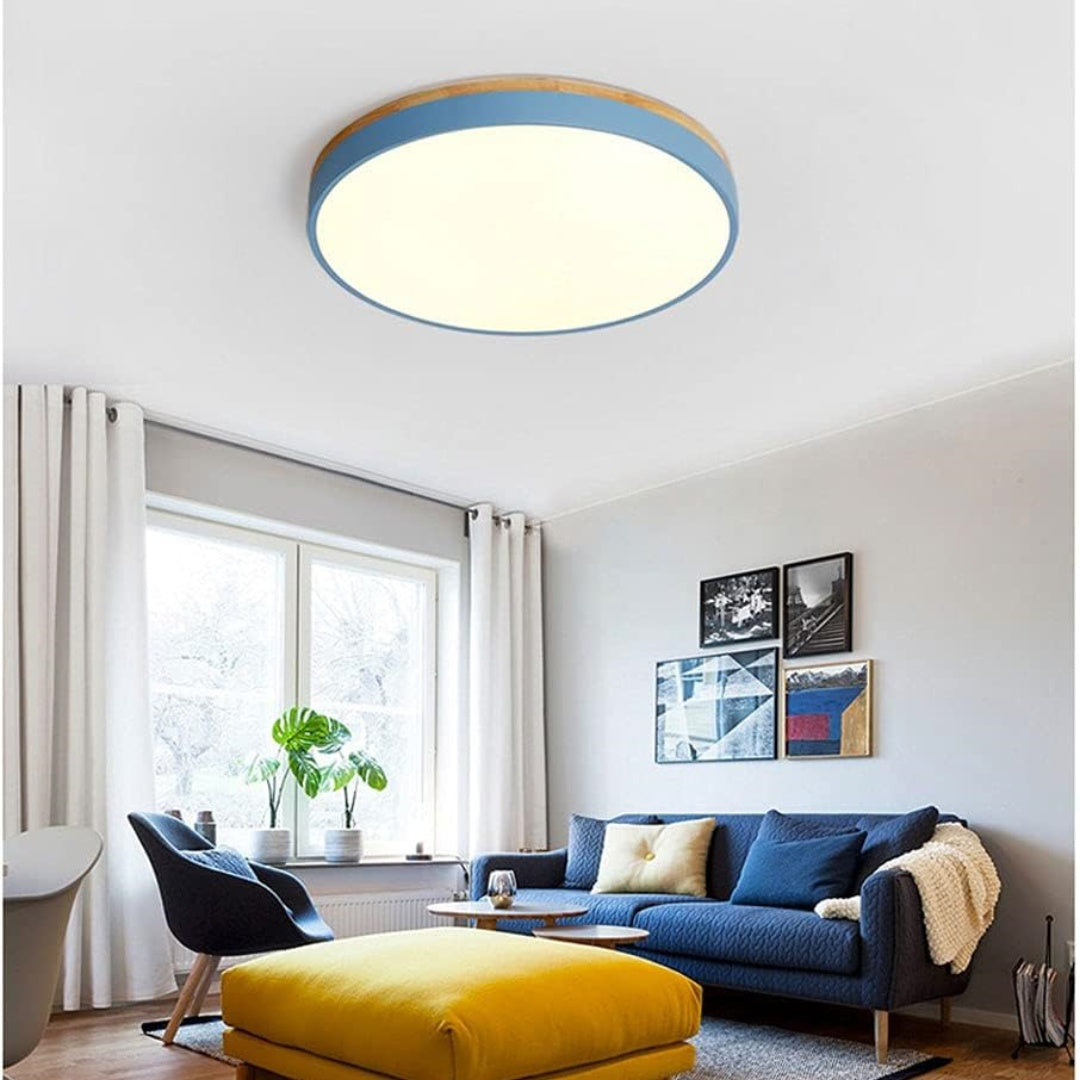 Einbauleuchte mit LED – Moderne Deckenlampe aus Holz
