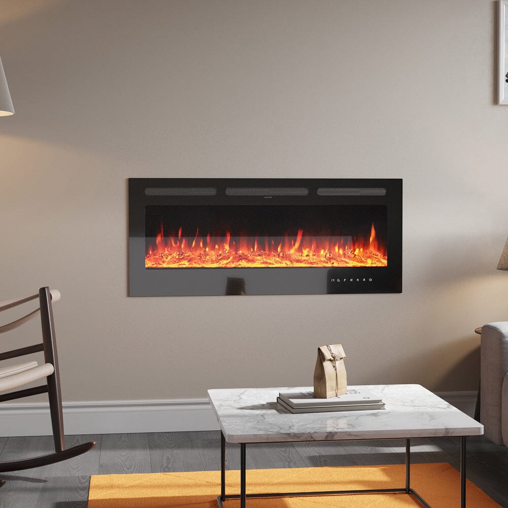 Elektrokamin 50 Zoll Zur Wandmontage – 1800W Heizfunktion & 9-Farbiger Flammeneffekt