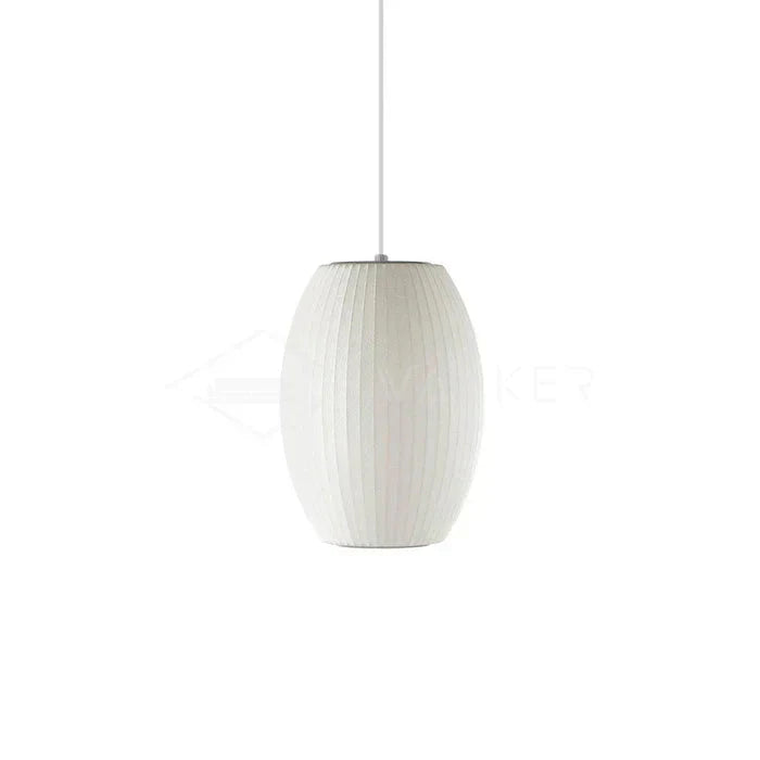 Elegante Bubble Pendelleuchte aus Seide und Metall