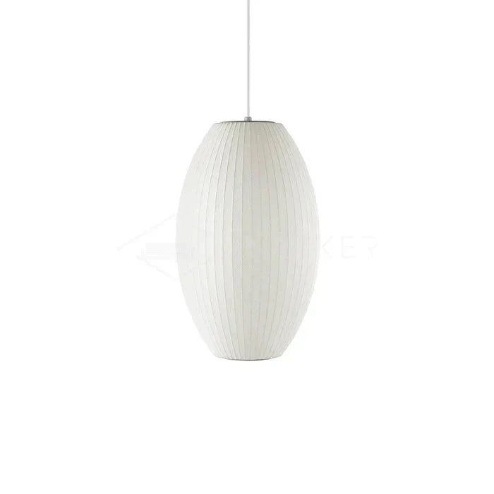Elegante Bubble Pendelleuchte aus Seide und Metall