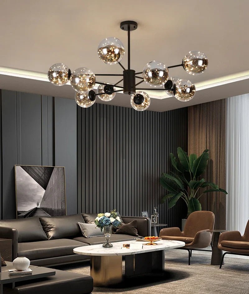 HaloCluster – Zeitgemäßer Glaskugel-Kronleuchter im Design-Look