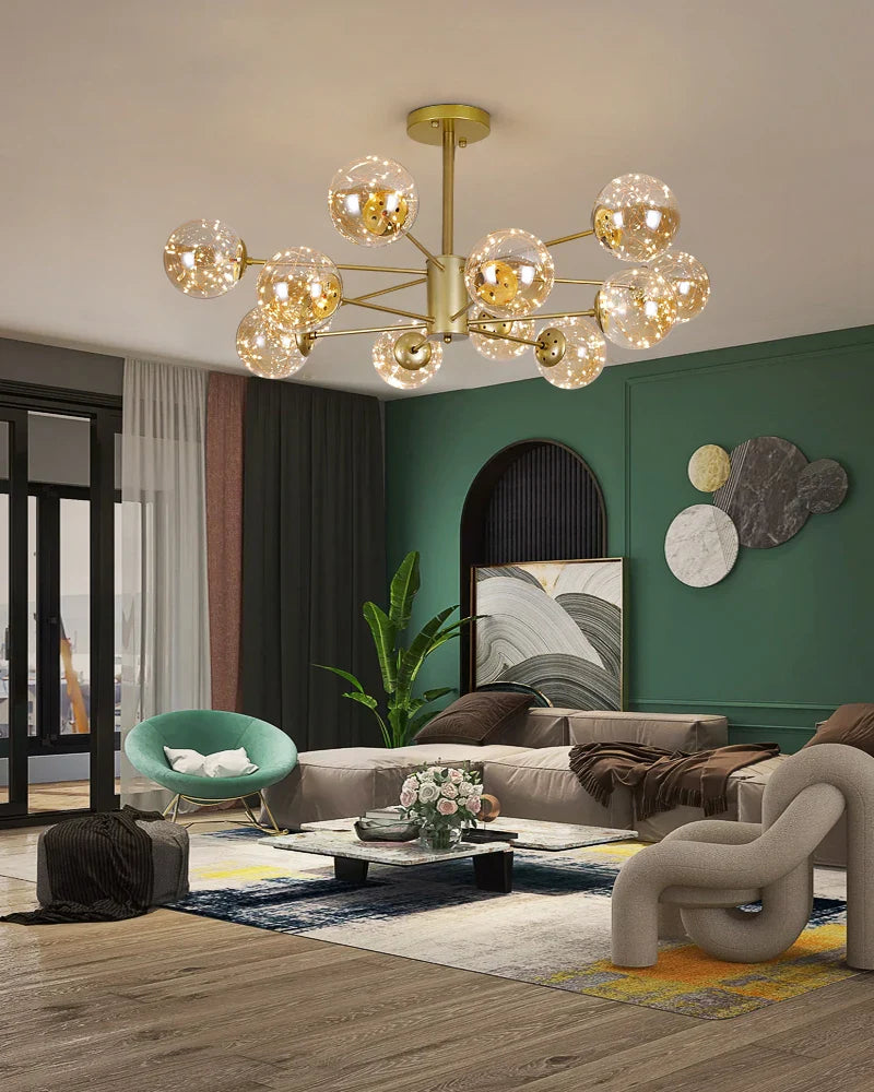 HaloCluster – Zeitgemäßer Glaskugel-Kronleuchter im Design-Look