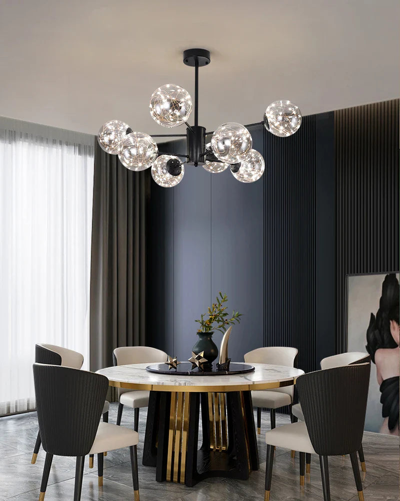 HaloCluster – Zeitgemäßer Glaskugel-Kronleuchter im Design-Look