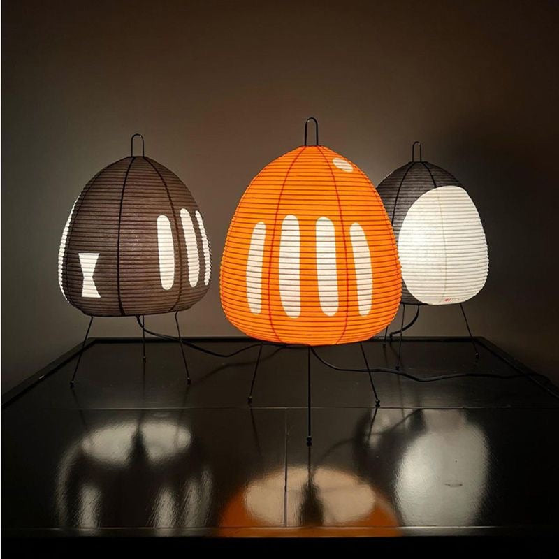 Tischlampe im Retro-Stil aus Japanischem Papier – Traditionelle Beleuchtung für Schlafzimmer und Wohnzimmer