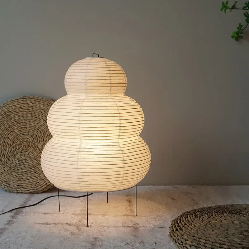 Tischlampe im Retro-Stil aus Japanischem Papier – Traditionelle Beleuchtung für Schlafzimmer und Wohnzimmer