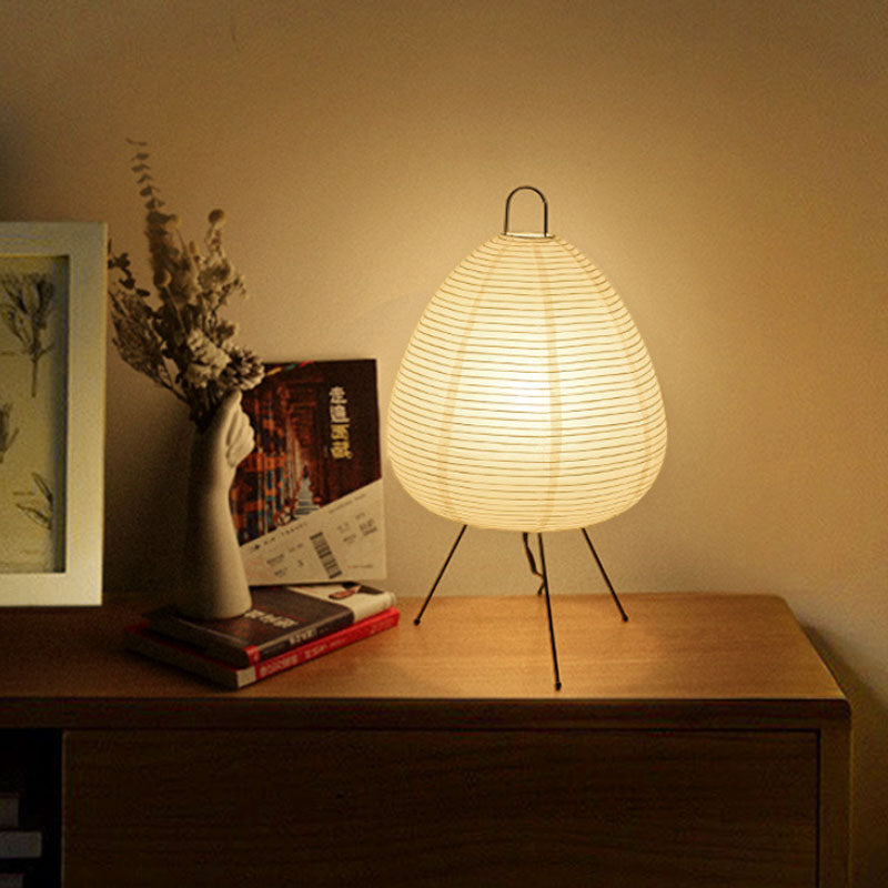 Tischlampe im Retro-Stil aus Japanischem Papier – Traditionelle Beleuchtung für Schlafzimmer und Wohnzimmer