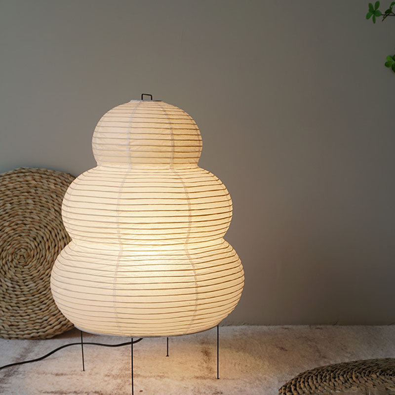 Japanische Akari LED-Tischlampe – Reispapier-Lampe im Modernen Design