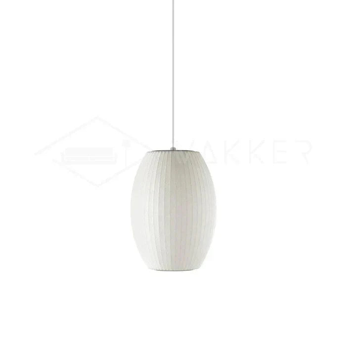 Elegante Bubble Pendelleuchte aus Seide und Metall