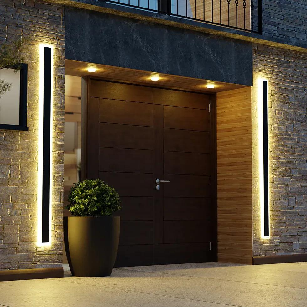 Designorientierte LED-Wandleuchte für Garten- und Terrassenambiente