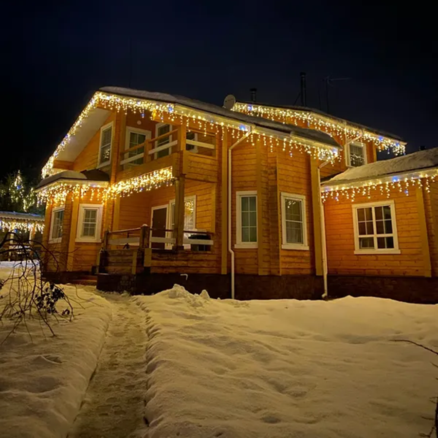 LED-Eiszapfenlichter für Draußen – Weihnachts-Fairylights