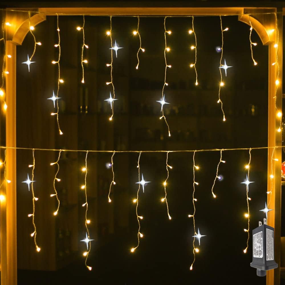 LED-Eiszapfenlichter für Draußen – Weihnachts-Fairylights