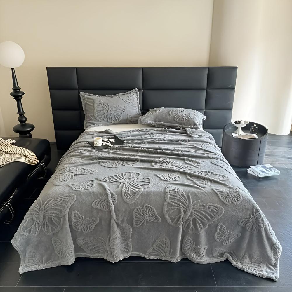 Schmetterlingsdecke aus Jacquard-Flanell