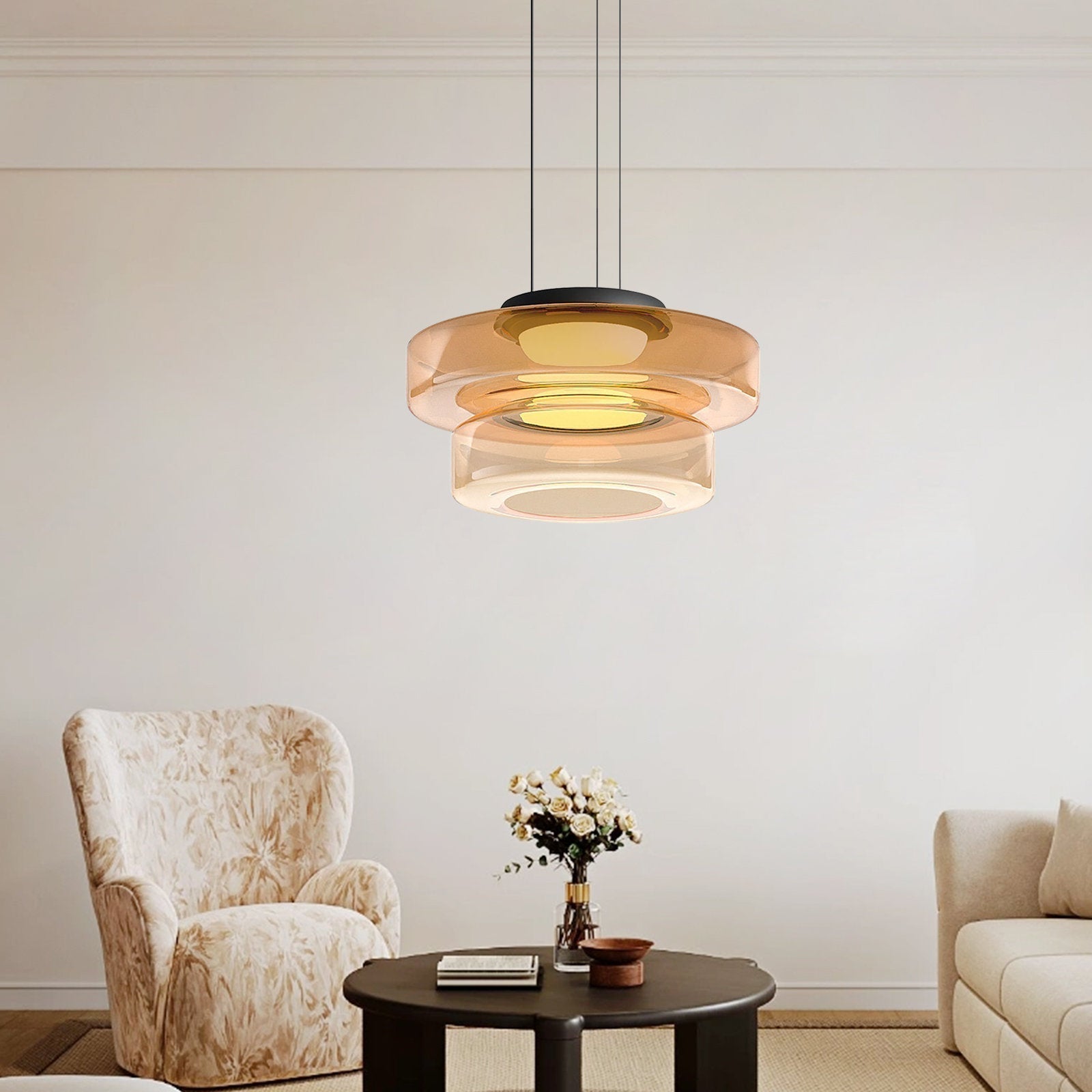Funktionale Glaspendelleuchten im Bauhausstil