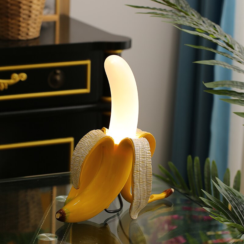 Wunderliche Bananen-Tischlampe