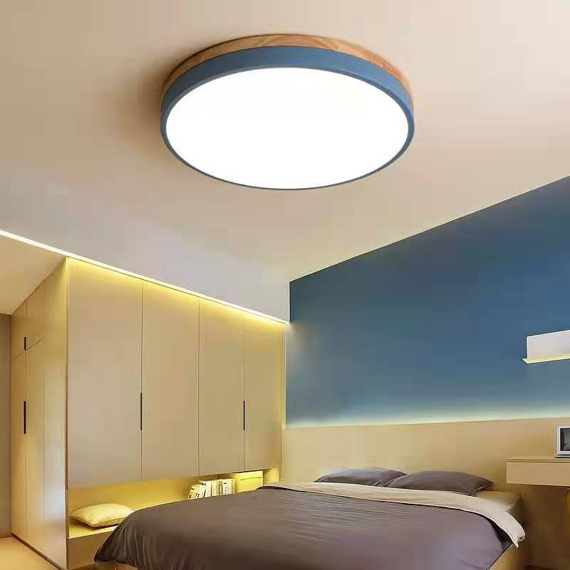 Einbauleuchte mit LED – Moderne Deckenlampe aus Holz
