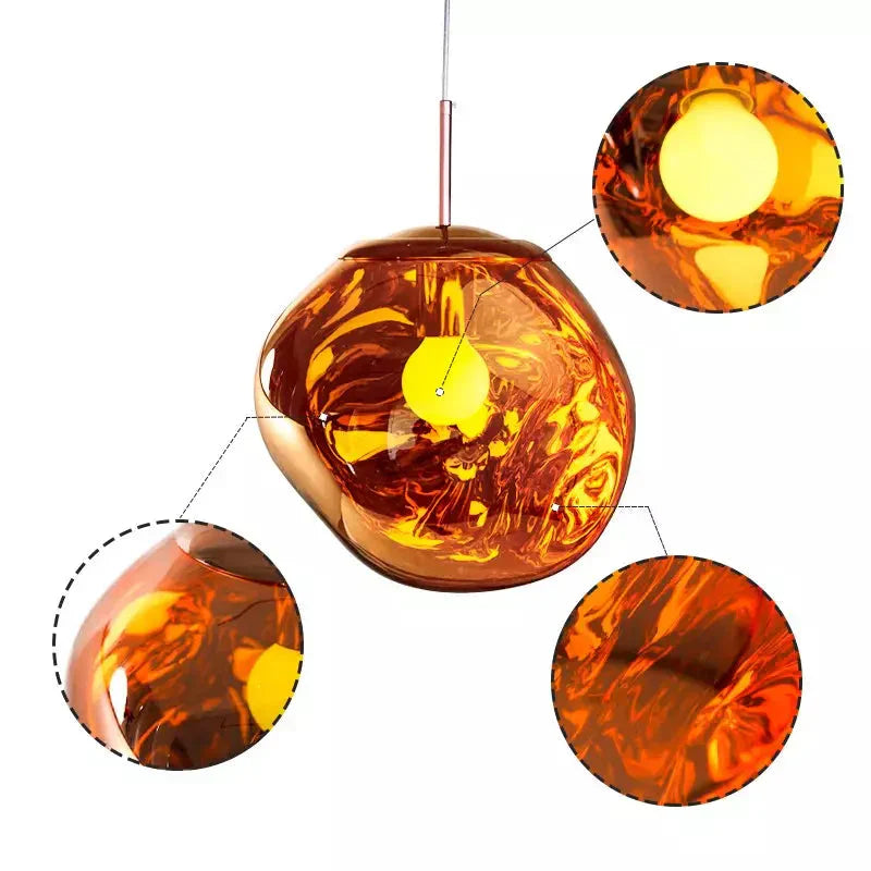 Dekorative Melt Glas-Pendellampe