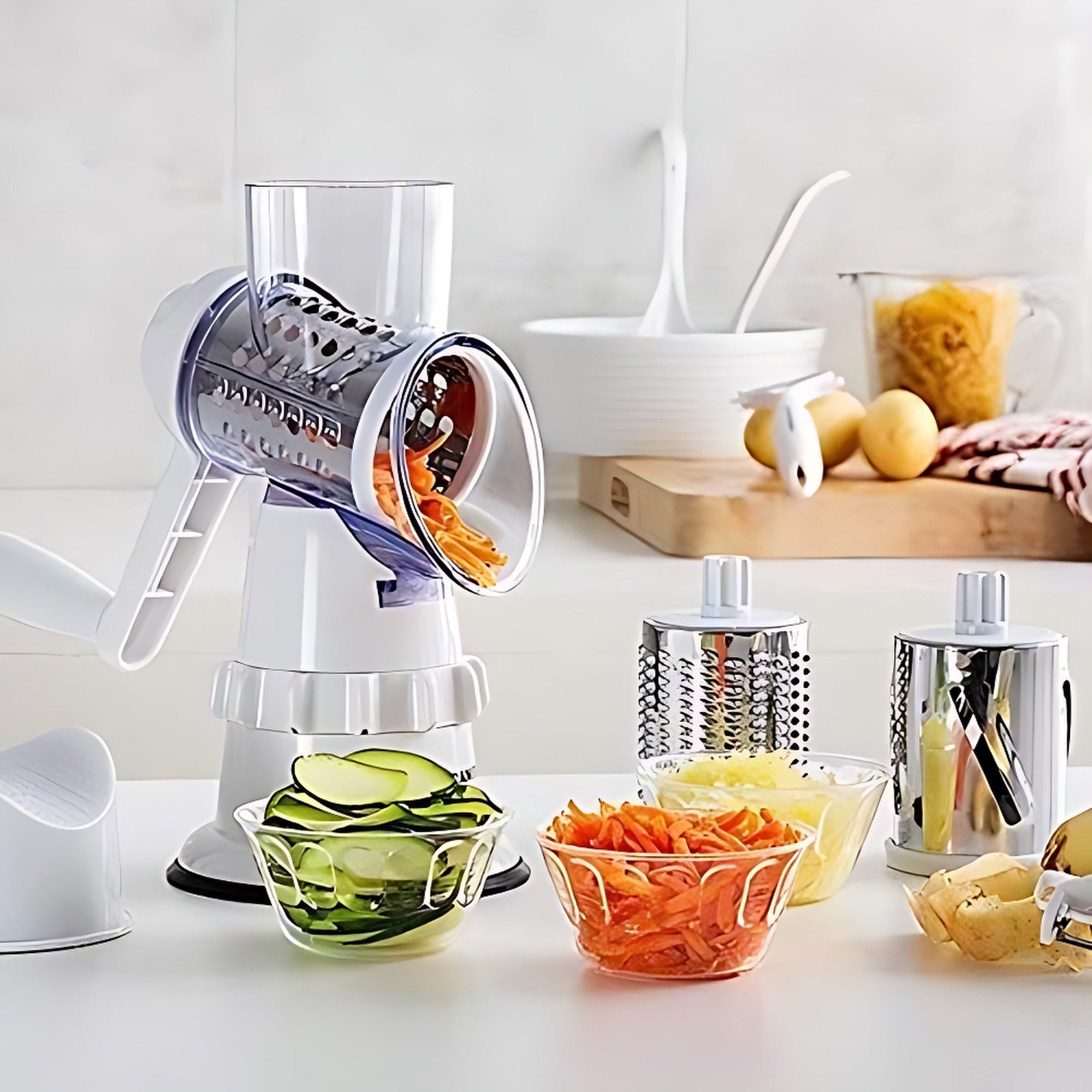 Vielseitiger Obst- und Gemüseschneider mit modernem Design