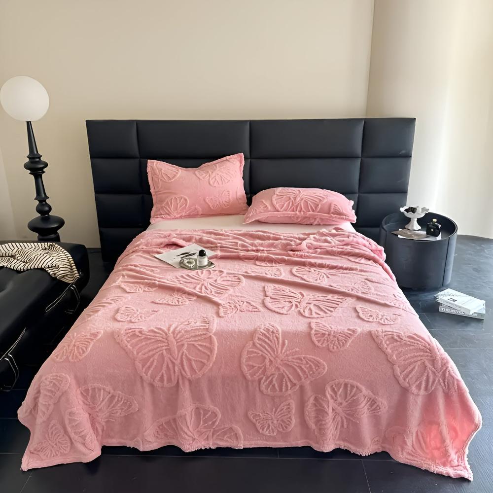 Schmetterlingsdecke aus Jacquard-Flanell