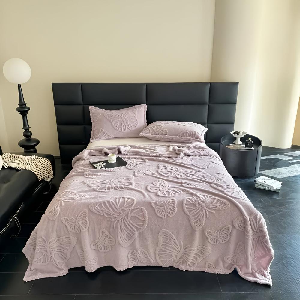Schmetterlingsdecke aus Jacquard-Flanell