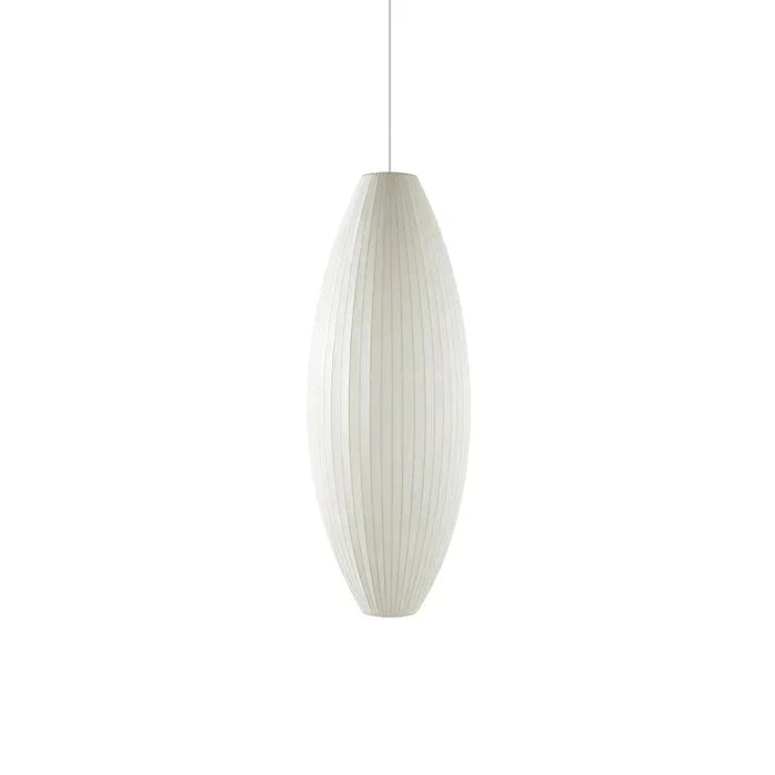 Elegante Bubble Pendelleuchte aus Seide und Metall