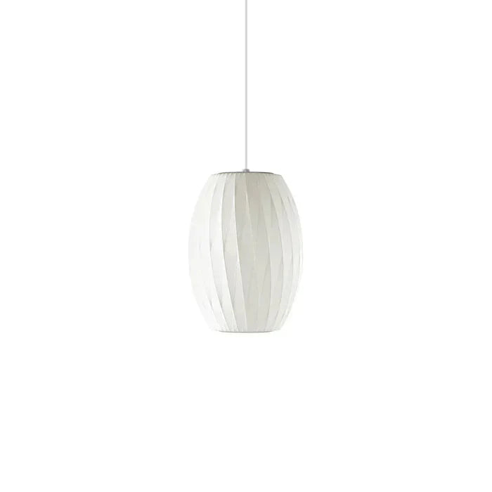 Elegante Bubble Pendelleuchte aus Seide und Metall