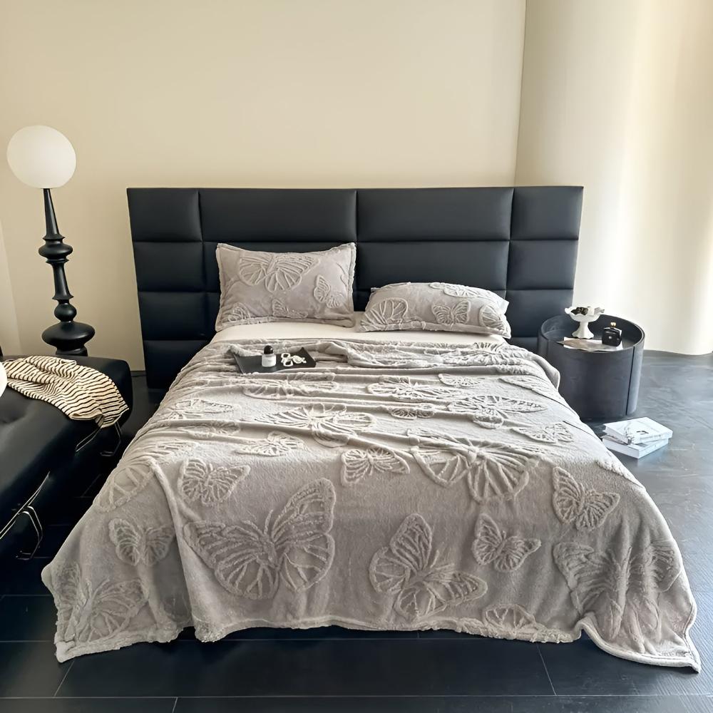 Schmetterlingsdecke aus Jacquard-Flanell