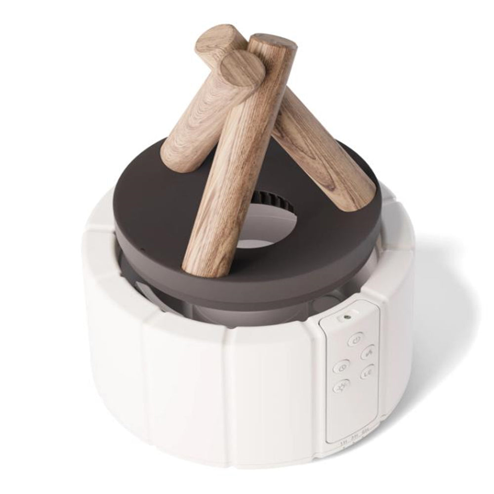 Tischlampe mit Flammen-Luftbefeuchter