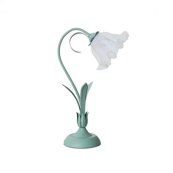 Romantische Vintage-Blumen-Tischlampe – Nostalgische Beleuchtung für gemütliche Räume