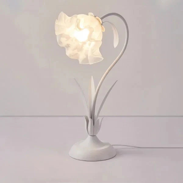 Romantische Vintage-Blumen-Tischlampe – Nostalgische Beleuchtung für gemütliche Räume