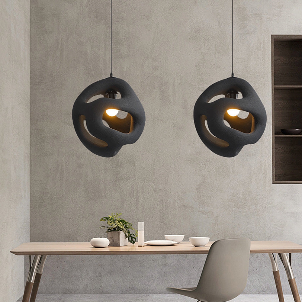 Wabi Sabi Resin LED Pendelleuchte | Japanische Stil Hängeleuchte