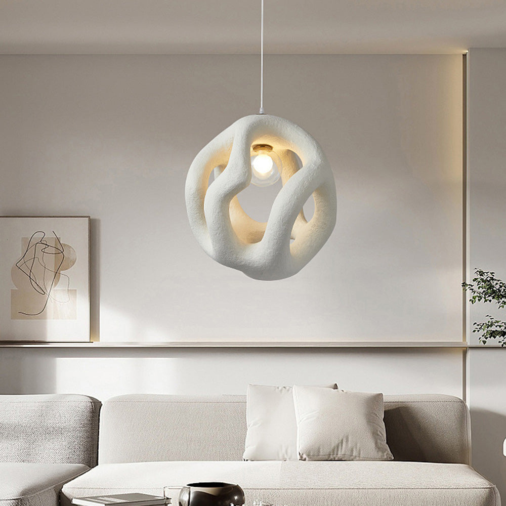 Wabi Sabi Resin LED Pendelleuchte | Japanische Stil Hängeleuchte