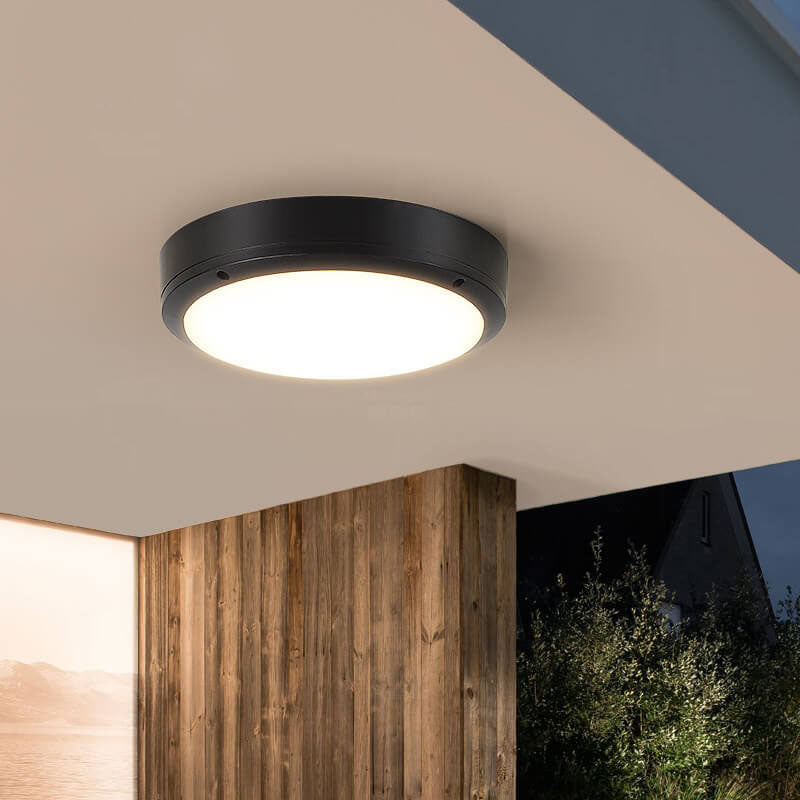Aluminium-Außenleuchte für Decke | Runde LED-Lampe