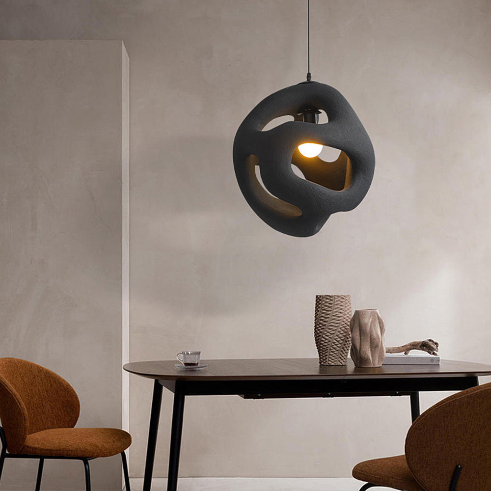 Wabi Sabi Resin LED Pendelleuchte | Japanische Stil Hängeleuchte