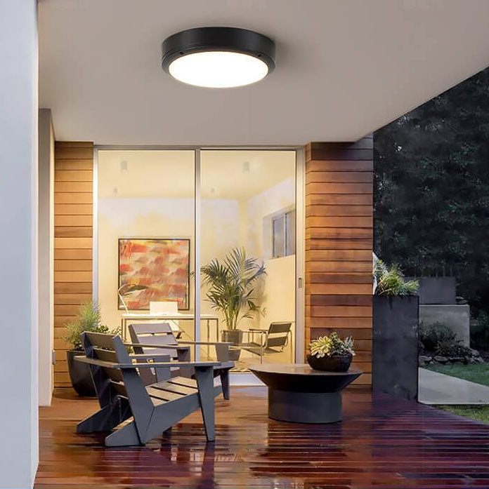Aluminium-Außenleuchte für Decke | Runde LED-Lampe