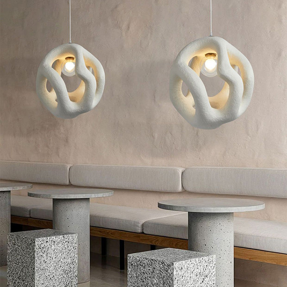 Wabi Sabi Resin LED Pendelleuchte | Japanische Stil Hängeleuchte