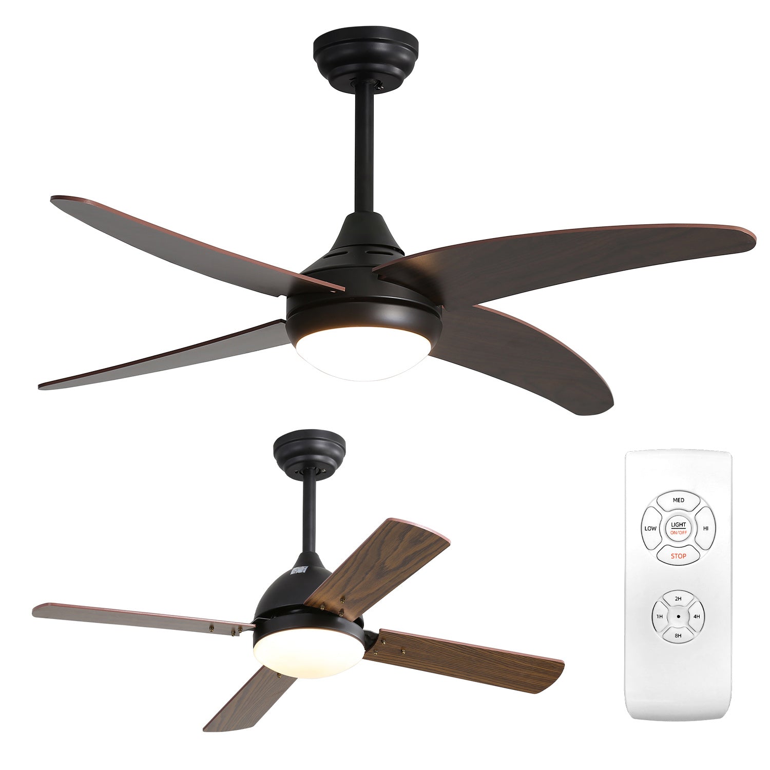 Energiesparender Deckenventilator mit LED & Fernbedienung – 42/48 Zoll wählbar