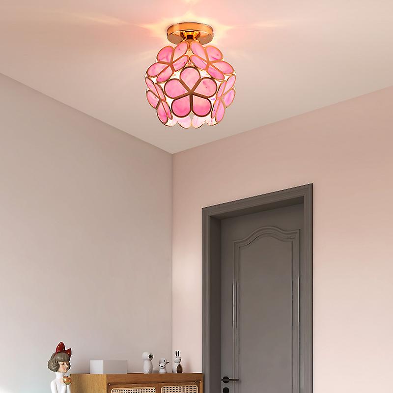 Moderne Glas-Deckenleuchte im floralen Stil