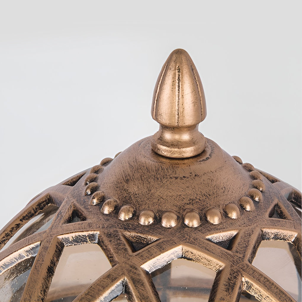 Vintage-Wandleuchte Mit Laternen-Glas für Den Außenbereich