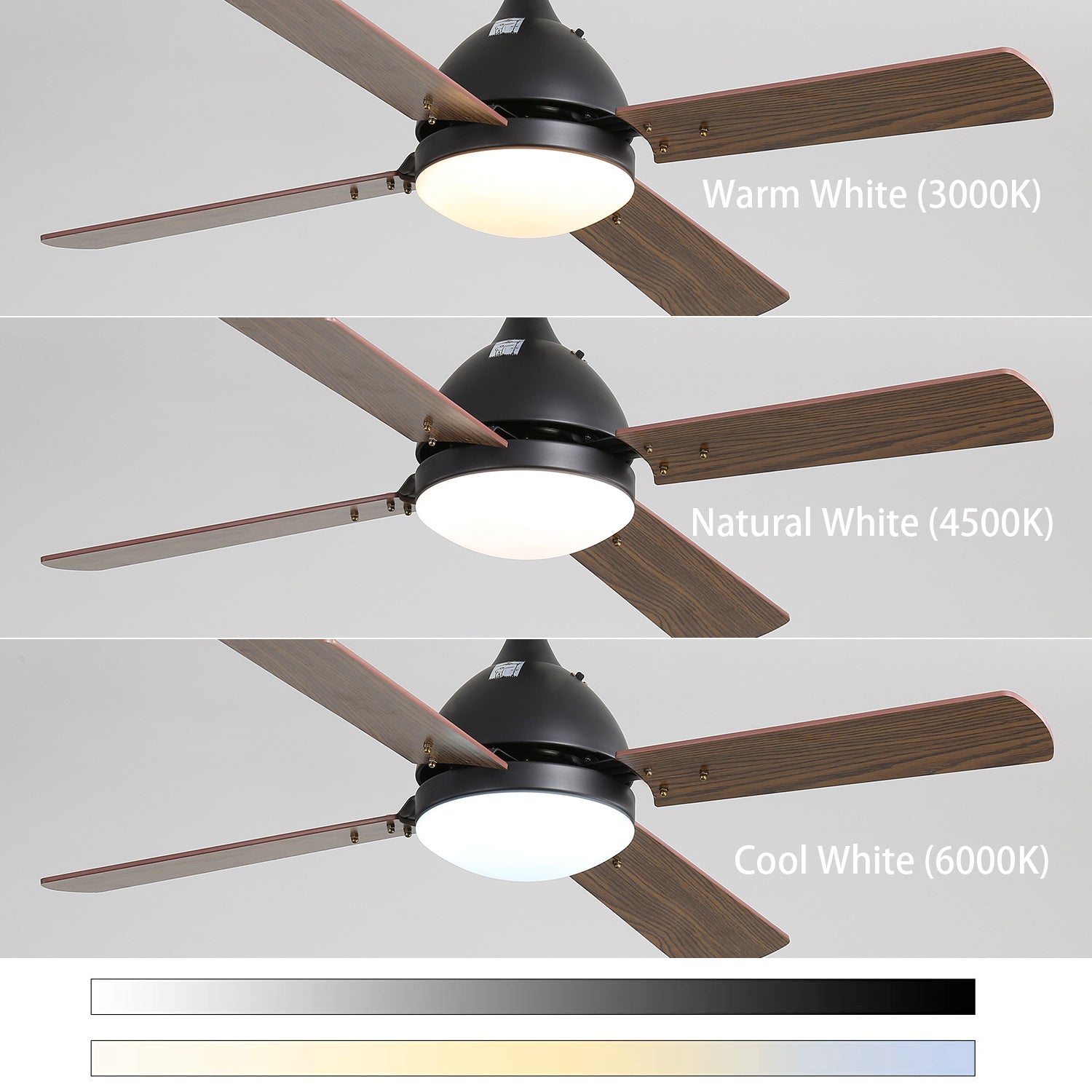 Energiesparender Deckenventilator mit LED & Fernbedienung – 42/48 Zoll wählbar
