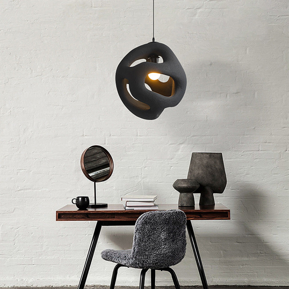 Wabi Sabi Resin LED Pendelleuchte | Japanische Stil Hängeleuchte