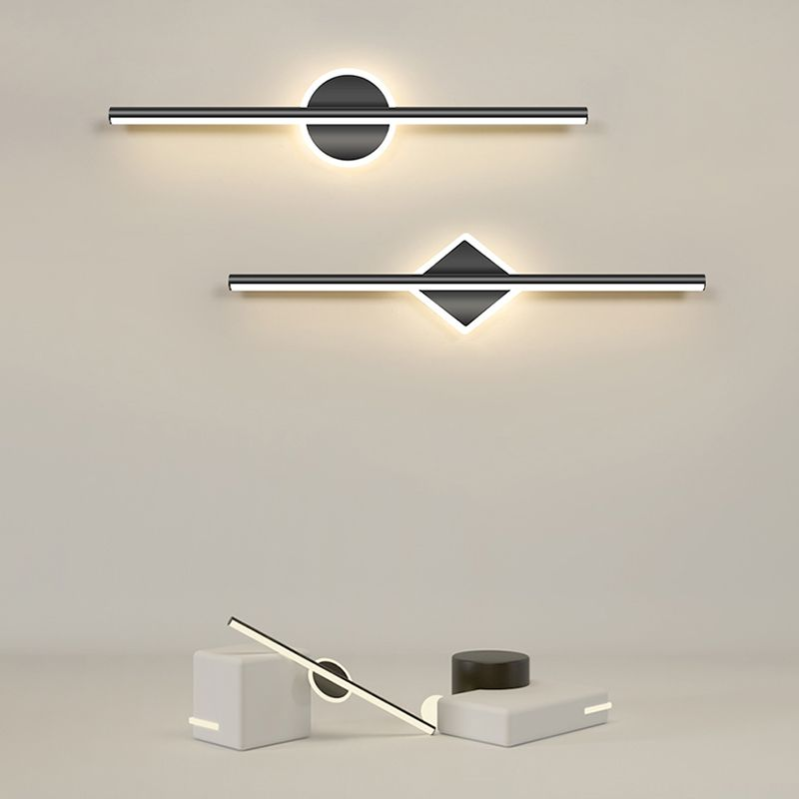 Schlanke LED-Wandleuchte – Moderne Runde & Quadratische Wandhalterung