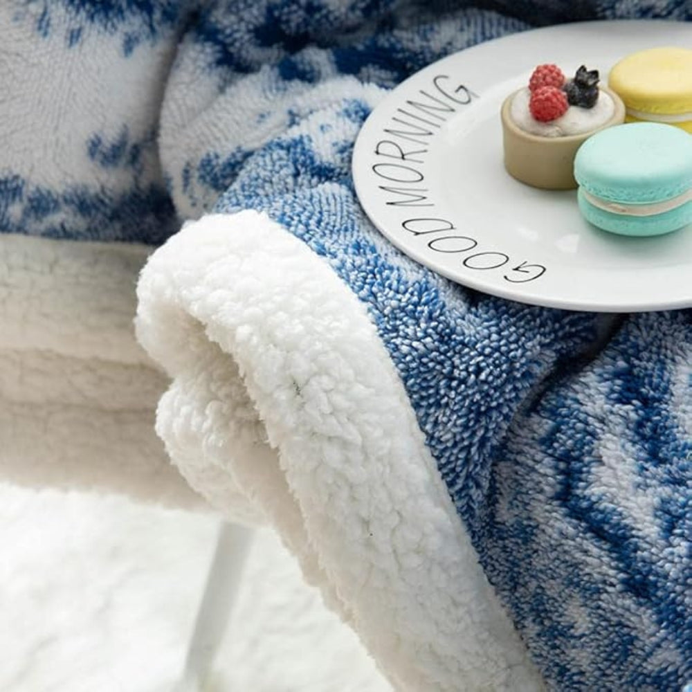 Velvet Sherpa Decke mit Seraphina-Muster