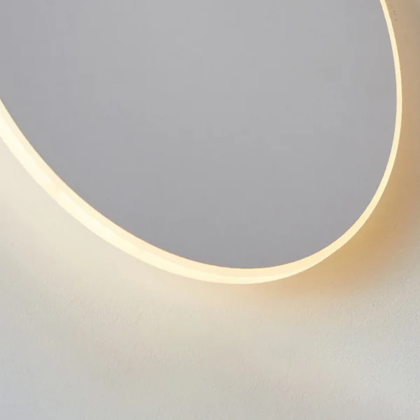 Minimalistische Runde Metalllampe mit LED | Außenwandleuchte