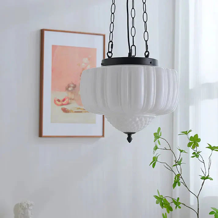 Weiße Minimalisten-Pendelleuchte – Zeitgemäße Deckenlampe