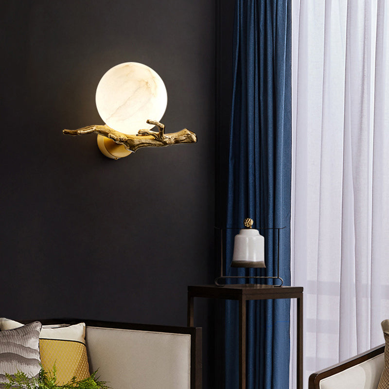 Kreative LED-Wandlampe aus Marmor