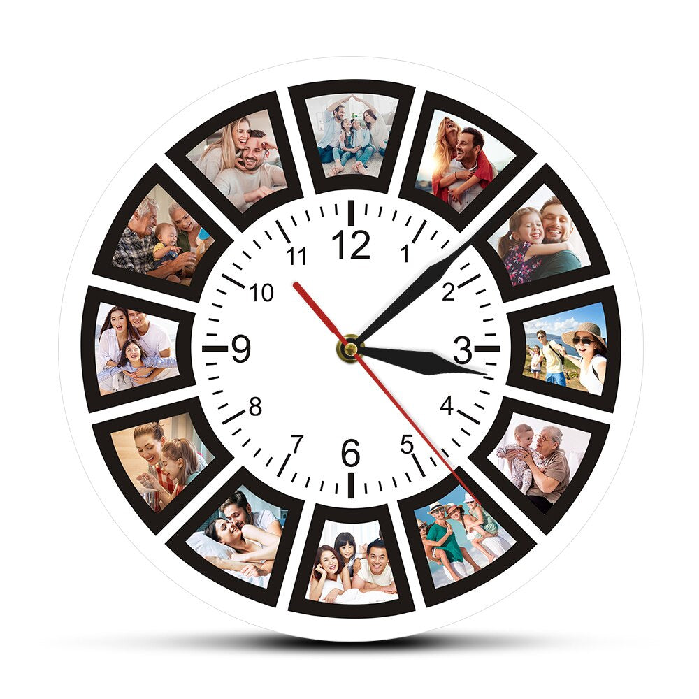 Wanduhr mit Fotocollage – Individuell gestaltbar für unvergessliche Momente