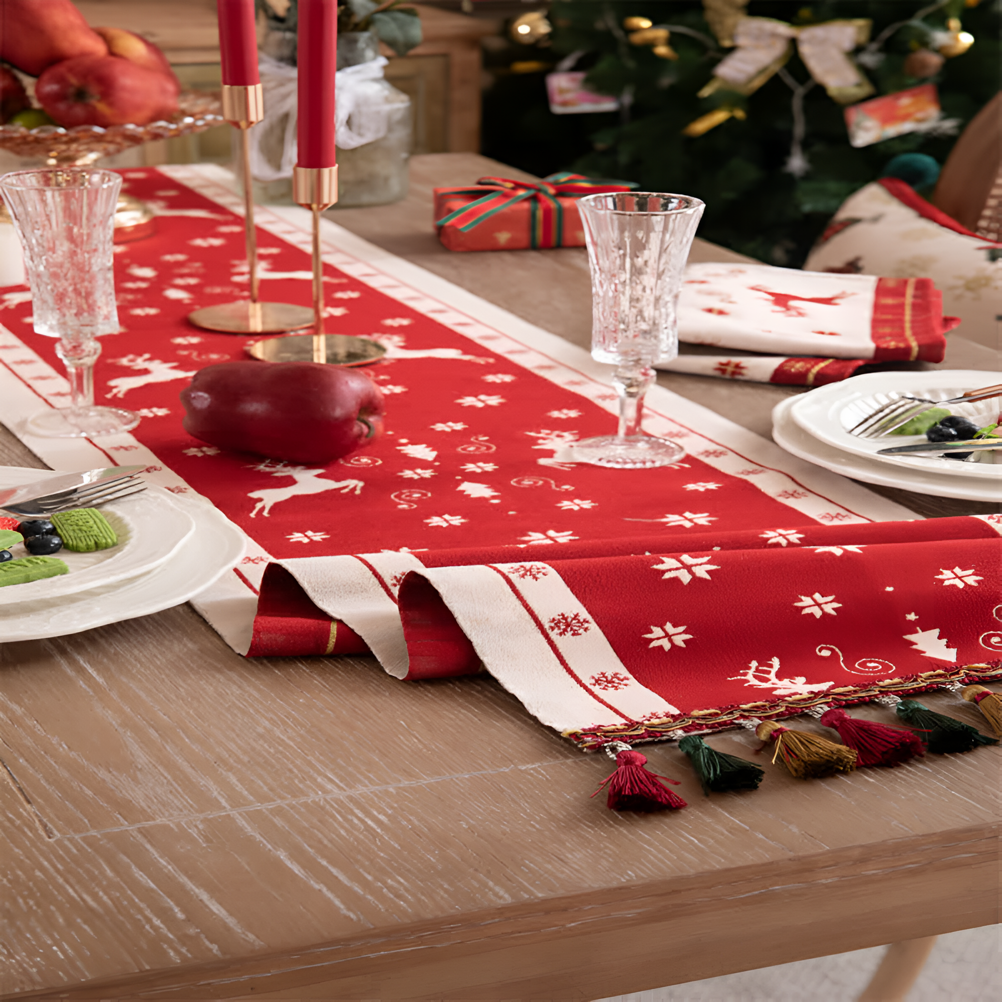 Weihnachtlicher Akzent-Tischläufer